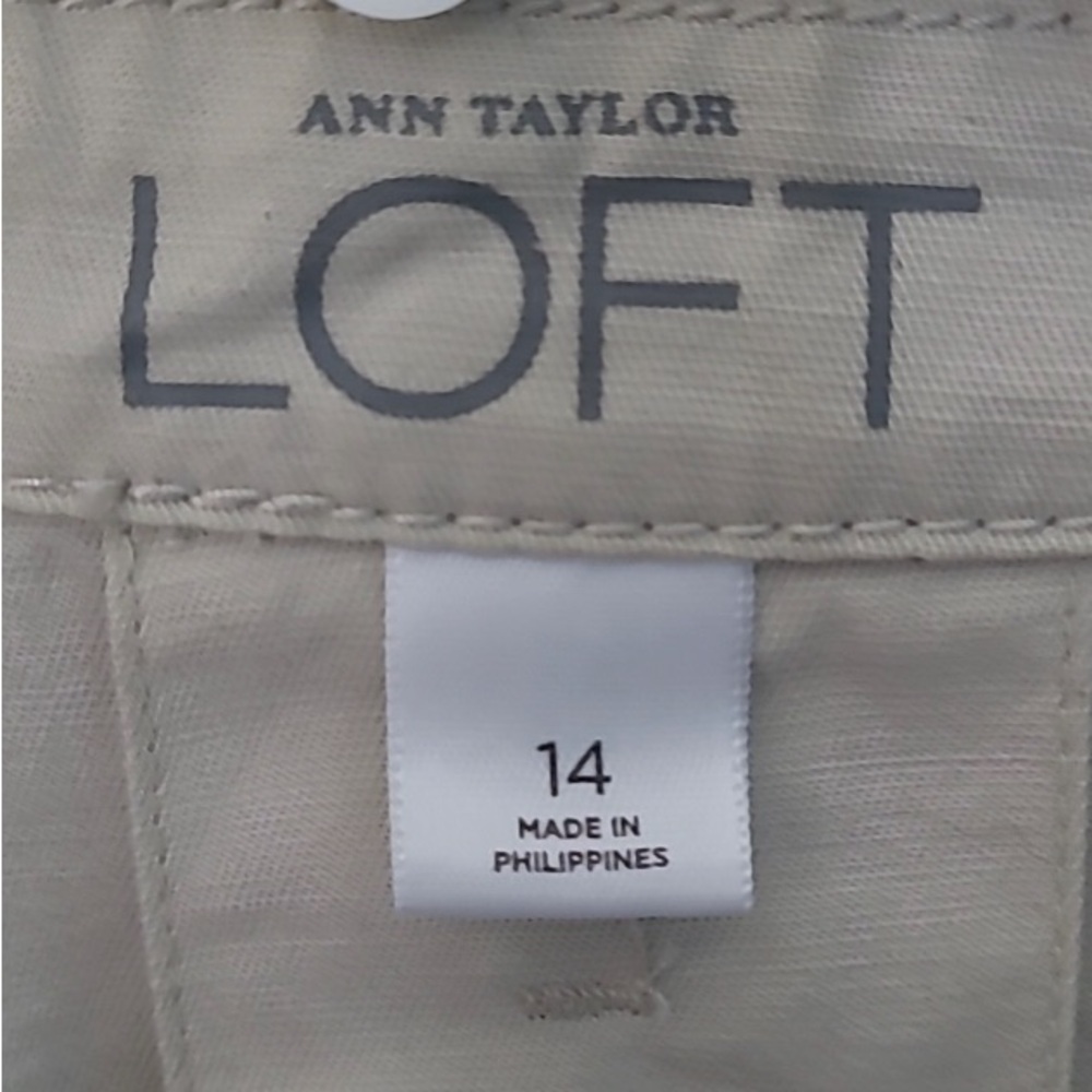 LOFT Light Tan Double-Breasted Blazer - Picture 3 of 6